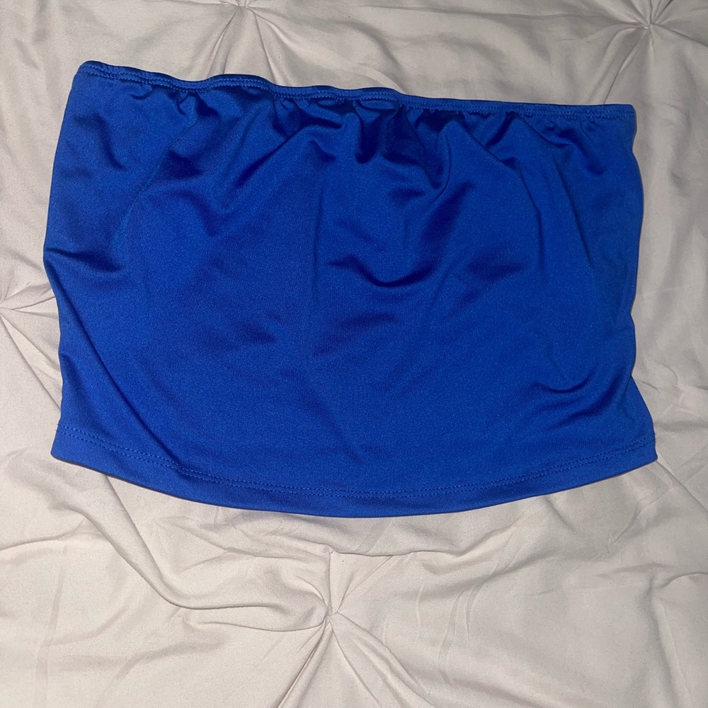 SHEIN Blue Tube Top